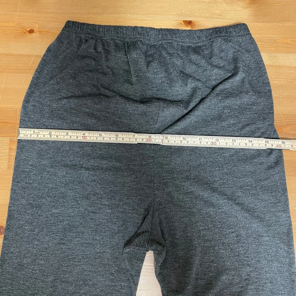 Boohoo Wmn Charcoal Grey Heathered Jersey Maternity Lounge Capri Pants Elastic 6